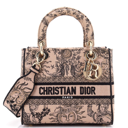 Lady D-Lite Bag Embroidered Canvas Medium
