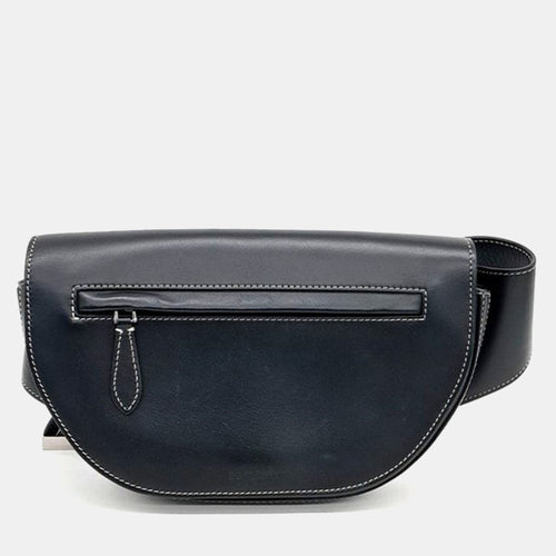 Black Leather Olympia Belt Bag