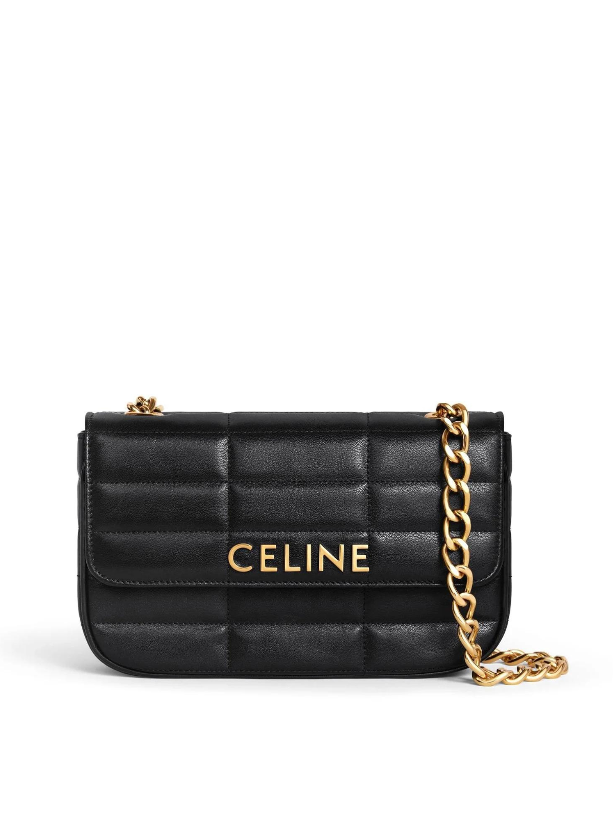 Celine Women's Matelasse Monochrome Shoulder Bag in Black | 111273EPZ