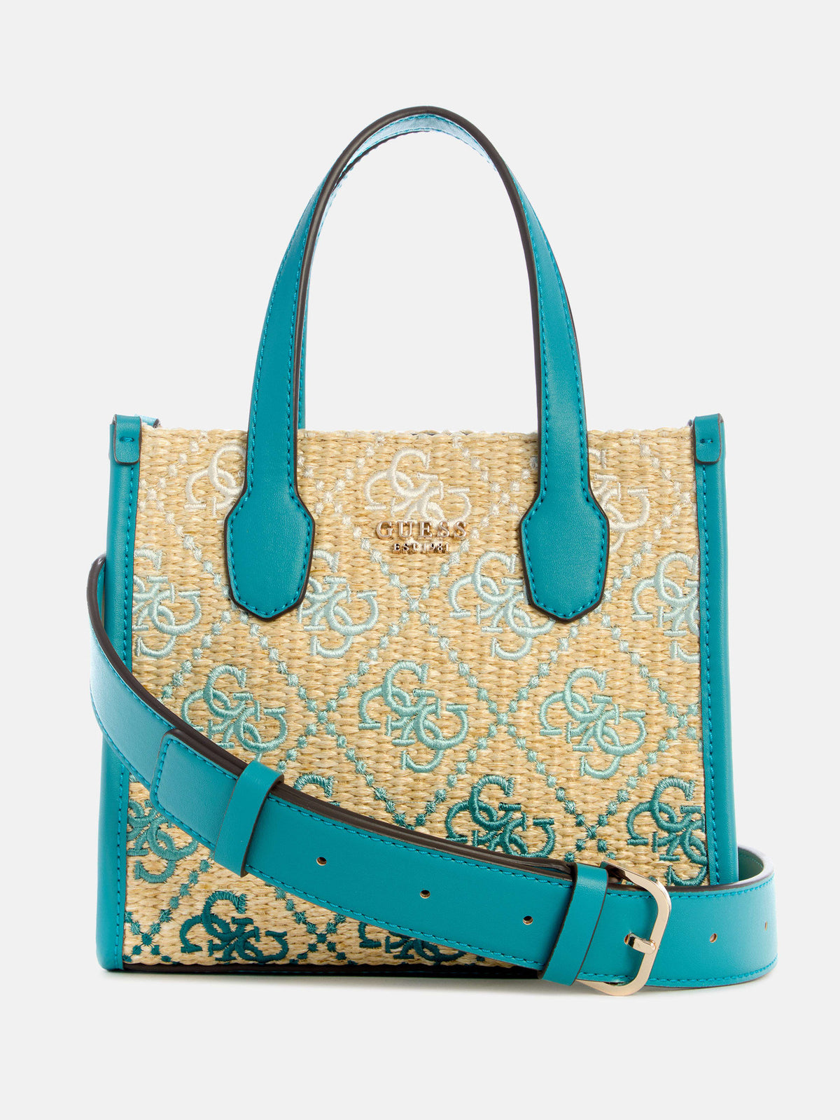 Guess Silvana Raffia Mini Tote