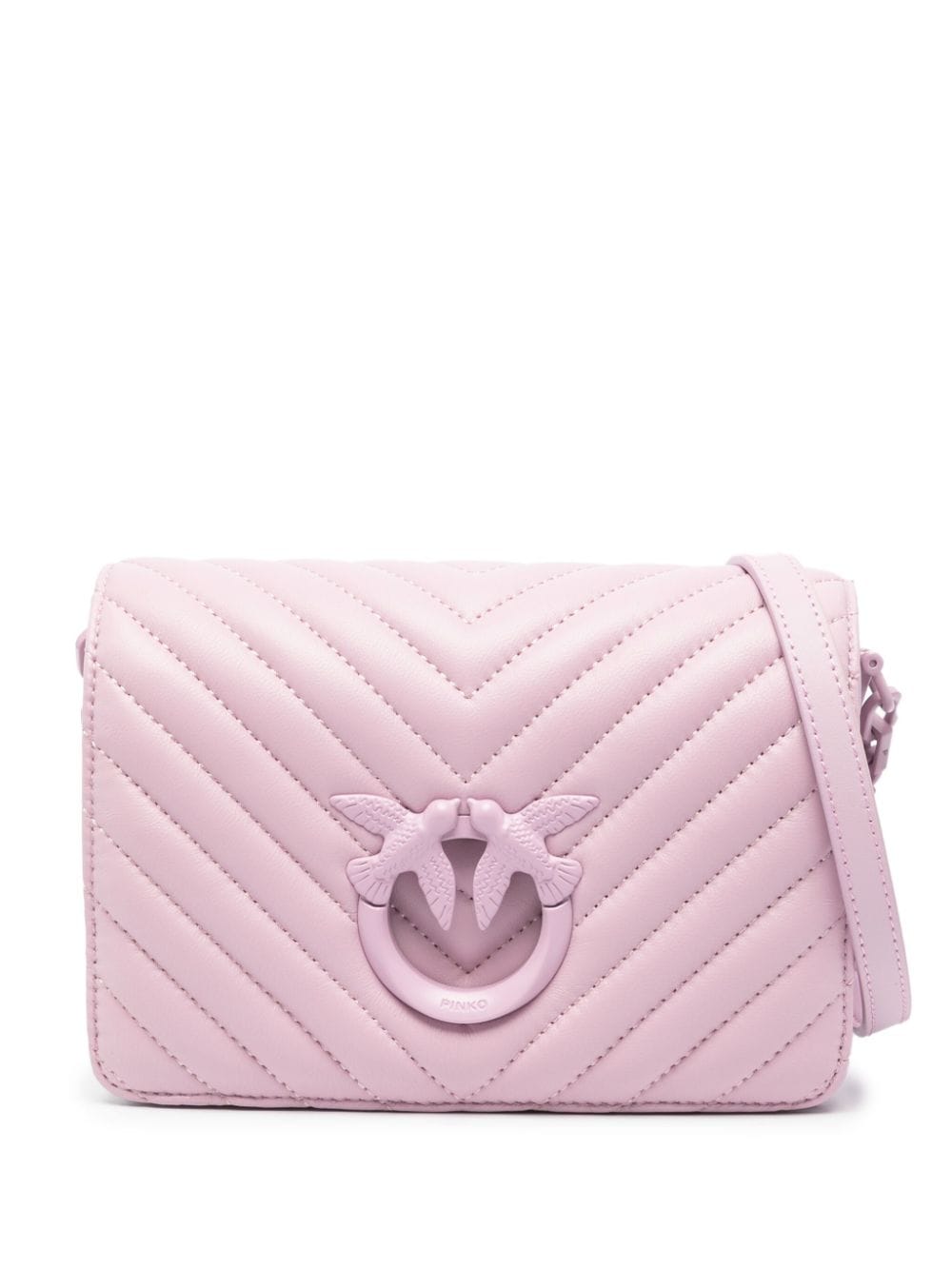 Pinko Women's Sheepskin Chevron Quilted Bag in Lilac | Size UNI | 100067 Color A0VMWWGB