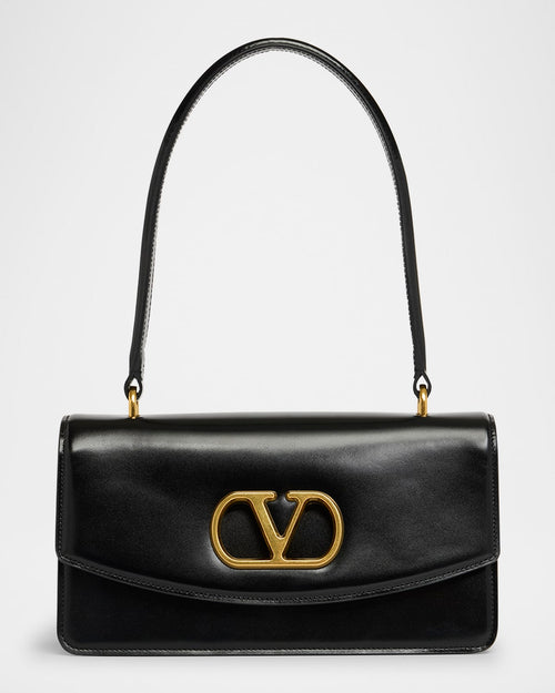 Vain VLOGO Leather Top-Handle Bag