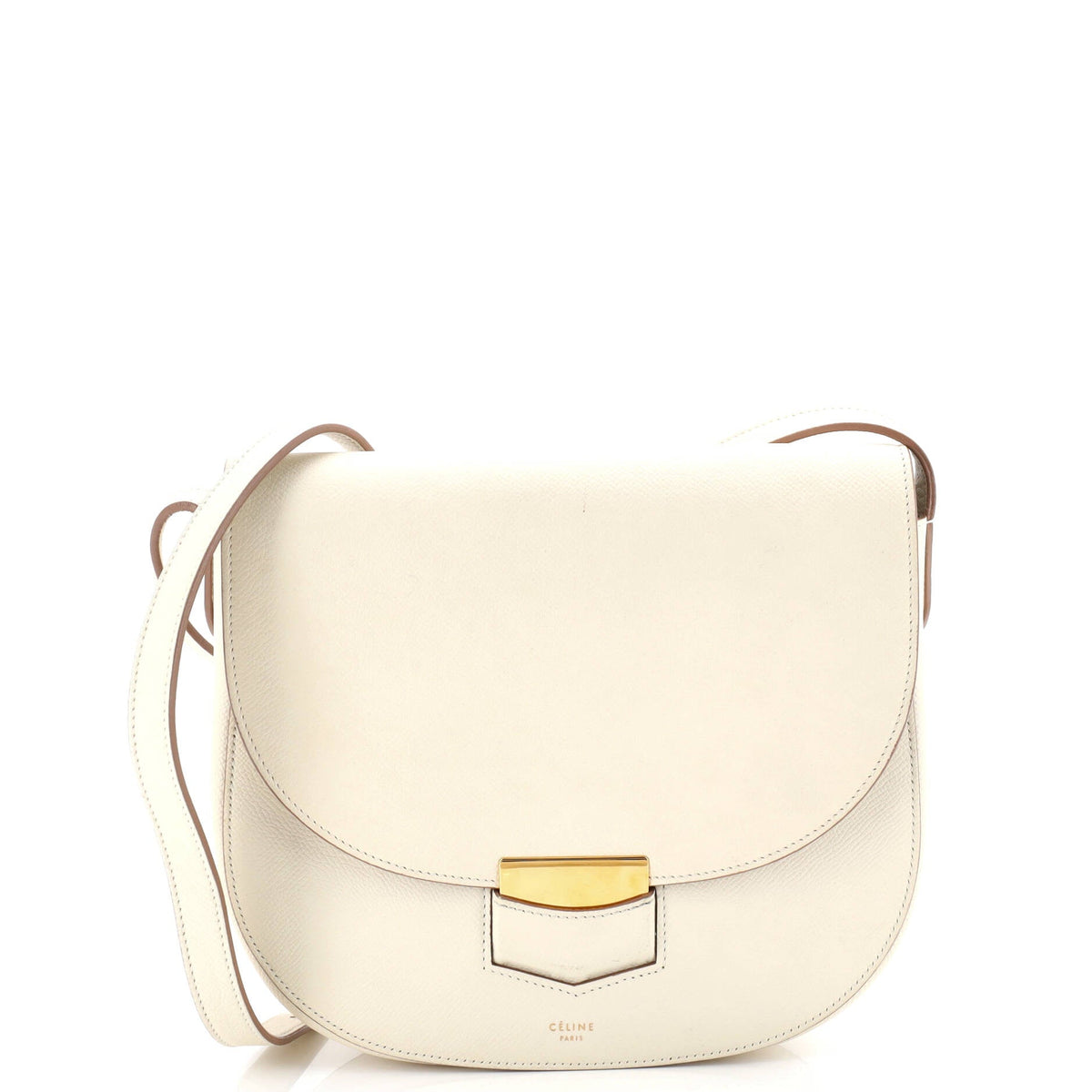 Celine CELINE Trotteur Crossbody Bag Grainy Leather Medium