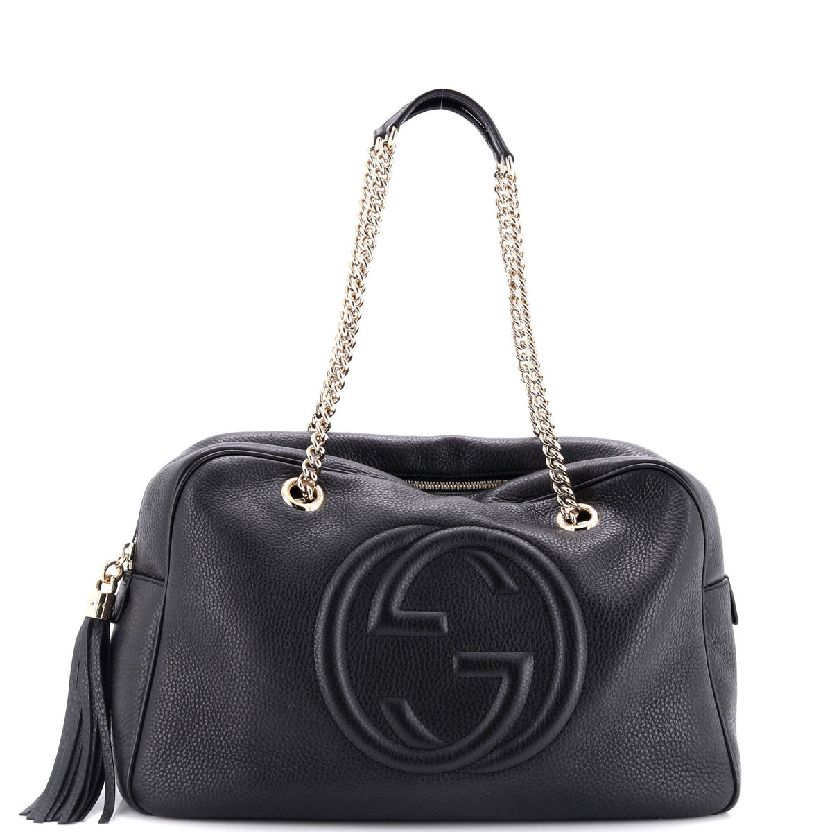 Gucci GUCCI Soho Chain Zip Shoulder Bag Leather Medium