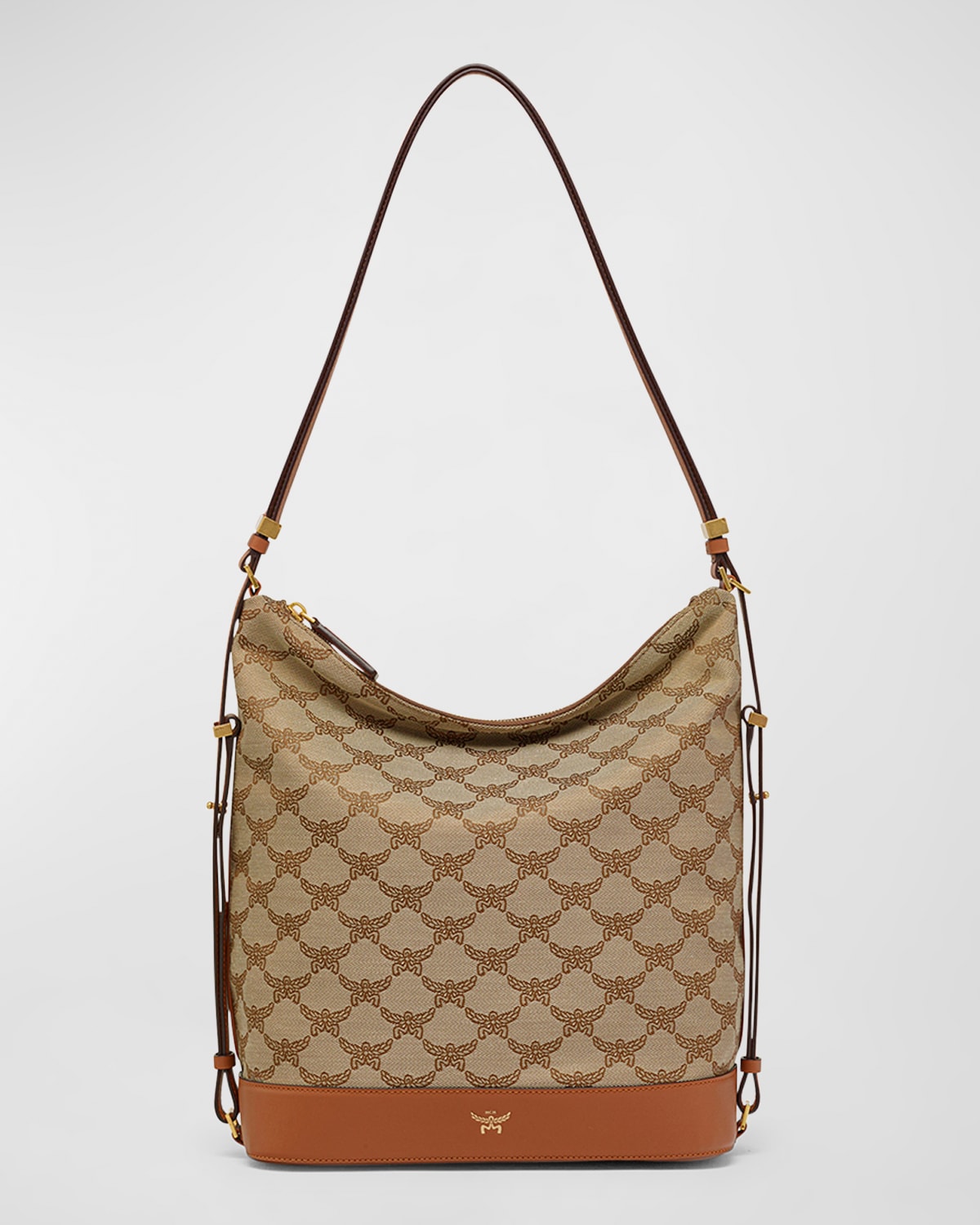 MCM Lauretos Monogram Hobo Bag