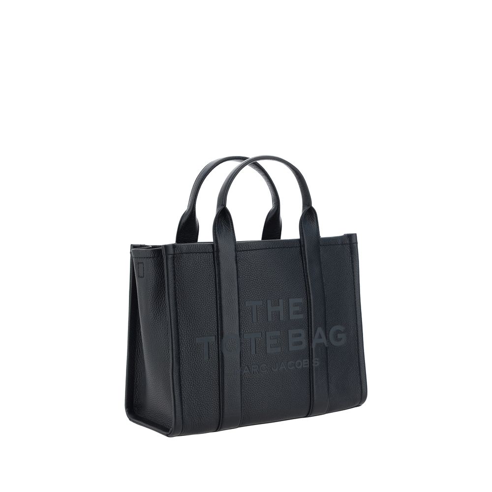Marc Jacobs Marc Jacobs Babe Top Handle Grained Calf Leather Tote Bag - Black