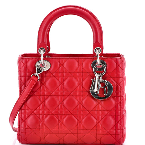 Lady Dior Bag Cannage Quilt Lambskin Medium