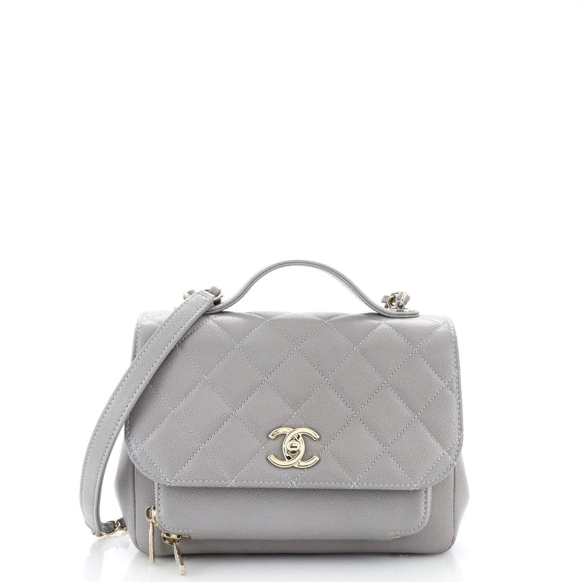 Chanel CHANEL Business Affinity Flap Bag Quilted Caviar Small