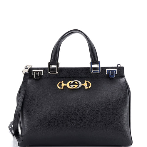 GUCCI Zumi Top Handle Bag Leather Medium