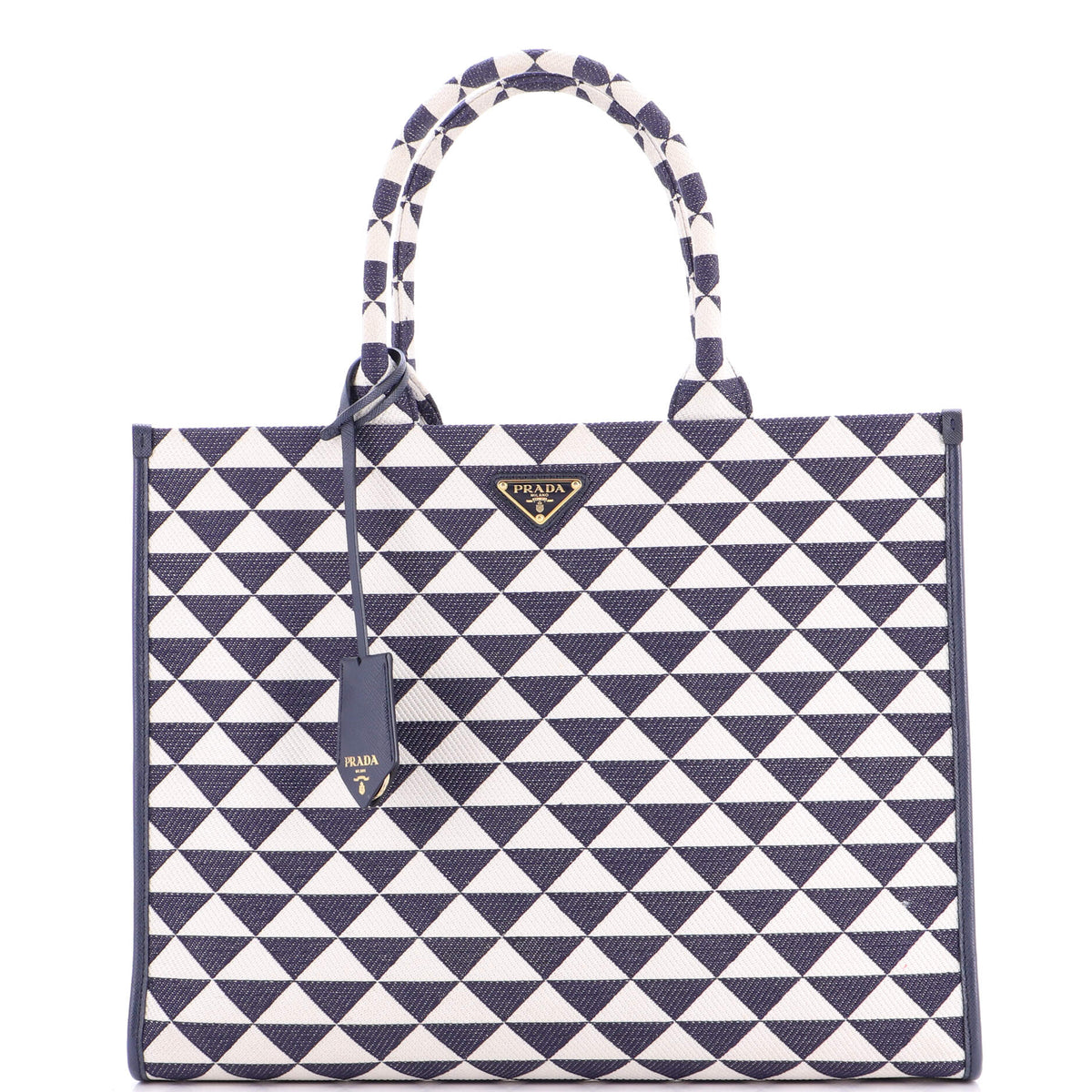 Prada PRADA Symbole Shopper Tote Jacquard Large