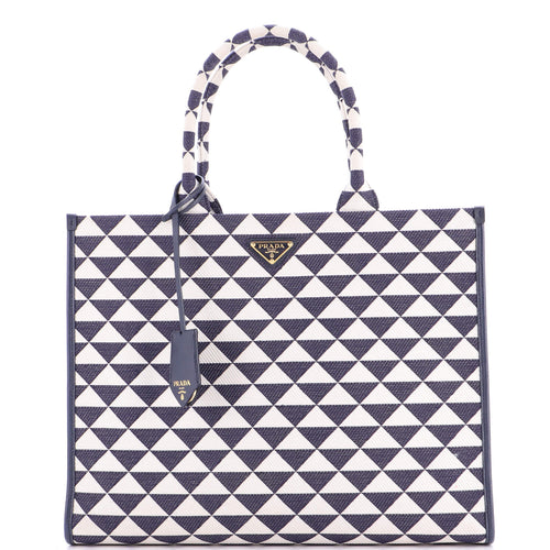 PRADA Symbole Shopper Tote Jacquard Large