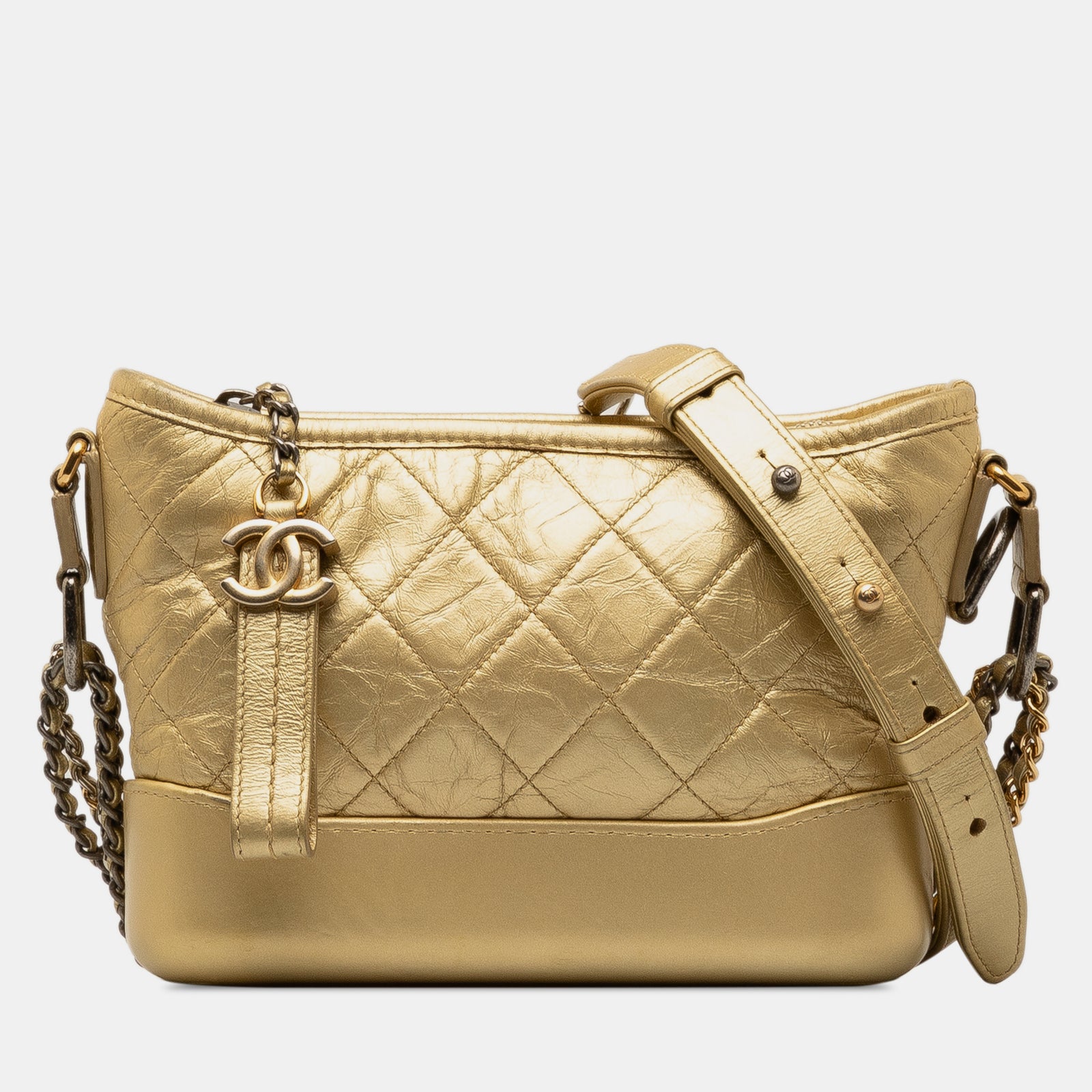 Chanel Small Metallic Lambskin Gabrielle Crossbody Bag