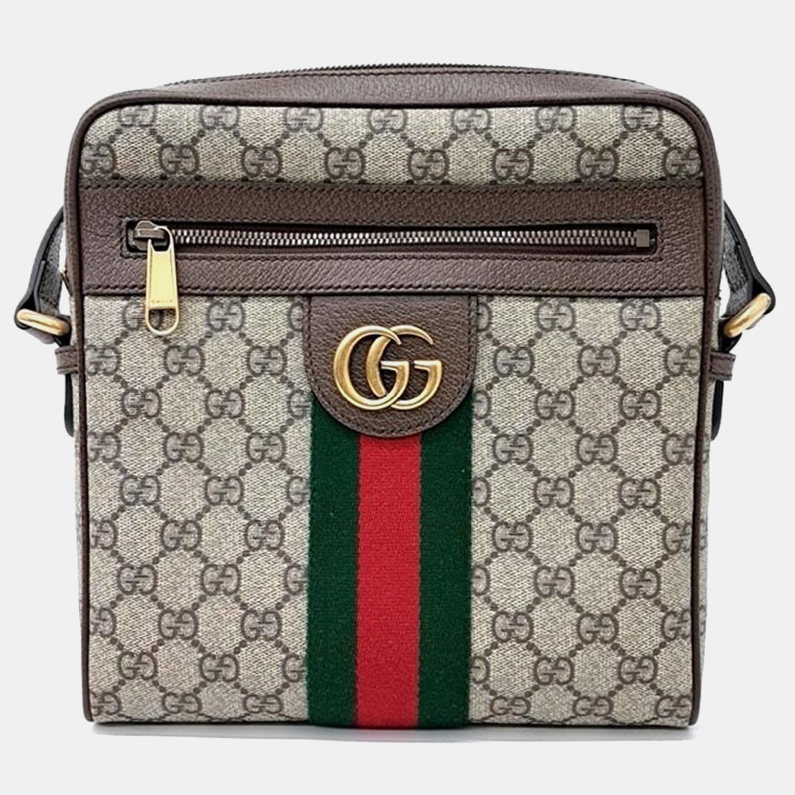 Gucci Brown GG Canvas Ophidia GG small messenger bag