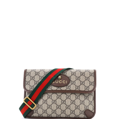 GUCCI Neo Vintage Flap Belt Bag GG Coated Canvas