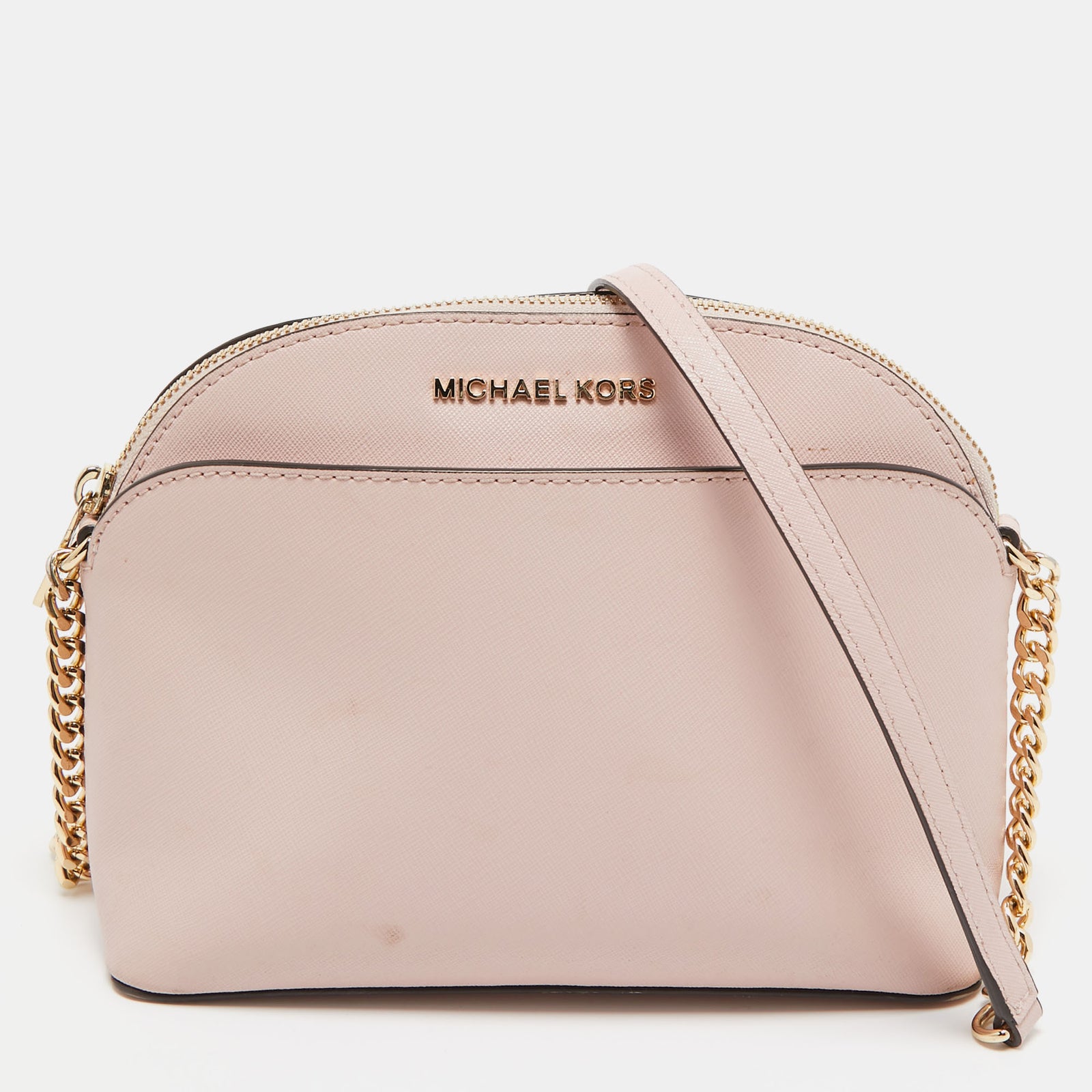 Michael Kors Pink Leather Emmy Crossbody Bag