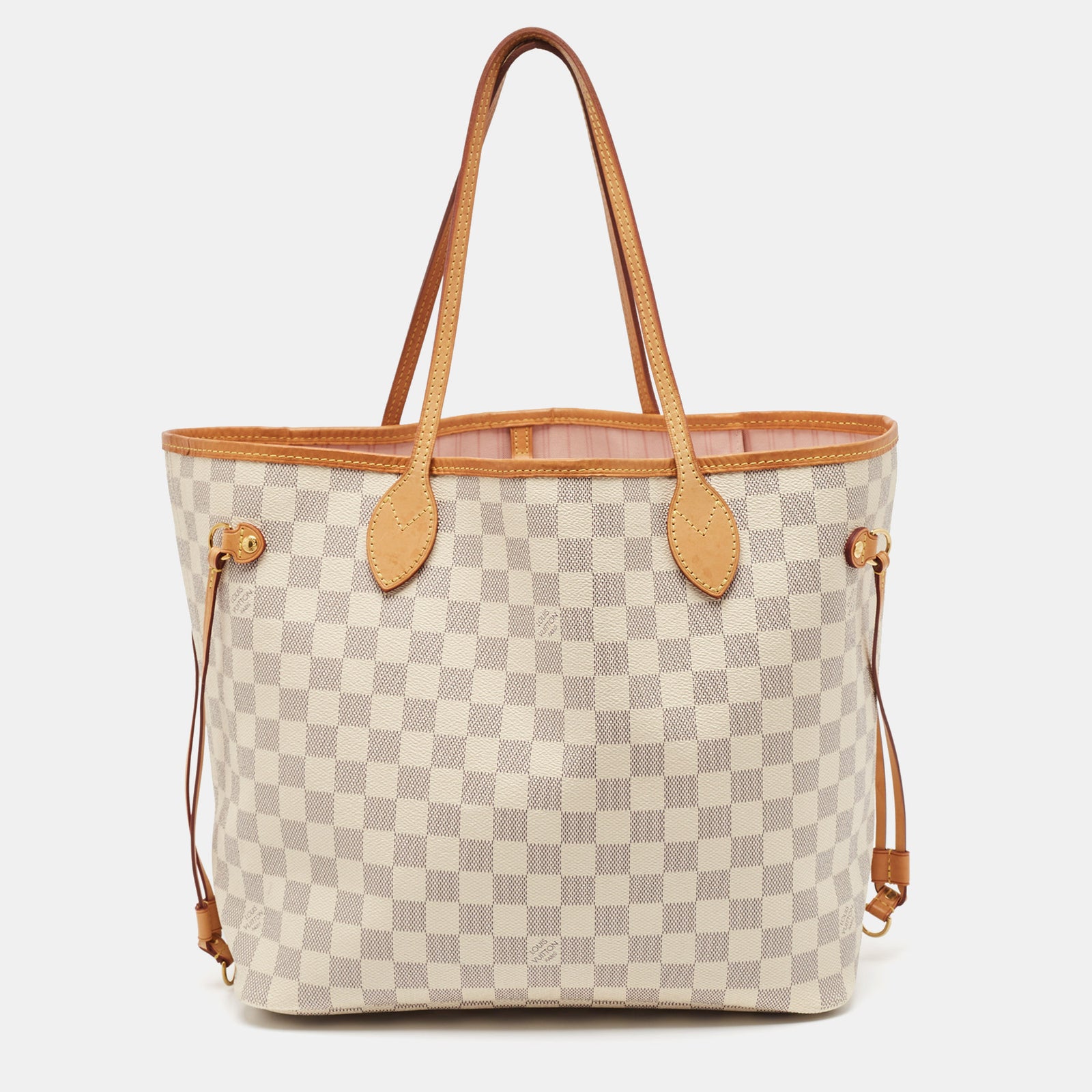 Louis Vuitton Neverfull MM-Tasche aus Damier Azur-Canvas