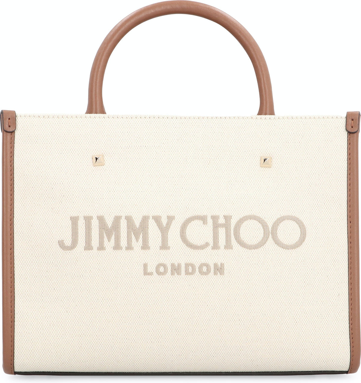 Jimmy Choo Women's Avenue S Tote Bag in Ecru | VARENNESTOTELJJ Color NATURALMARLGREYDARKTANLIGHTGOLD