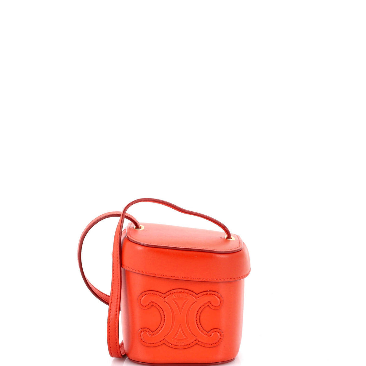 Celine CELINE Cuir Triomphe Box Bag Leather Small