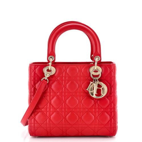 Lady Dior Bag Cannage Quilt Lambskin Medium