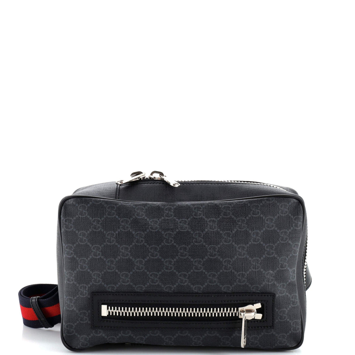 Gucci GUCCI Soft Zip Sling Bag GG Coated Canvas Small
