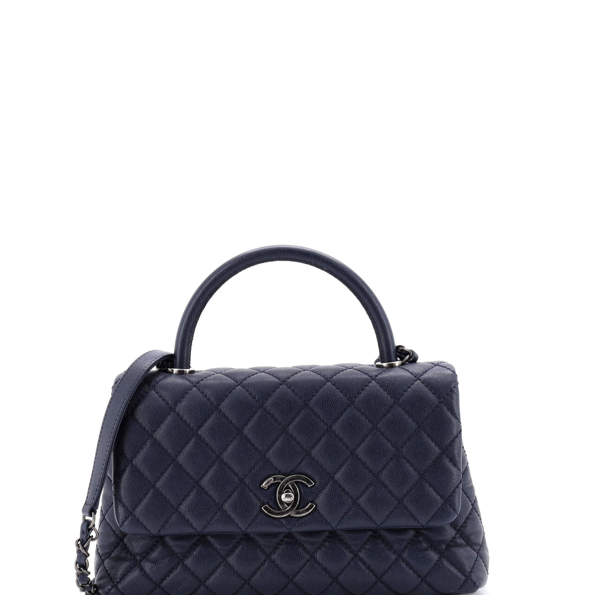 Chanel CHANEL Coco Top Handle Bag Quilted Caviar Small