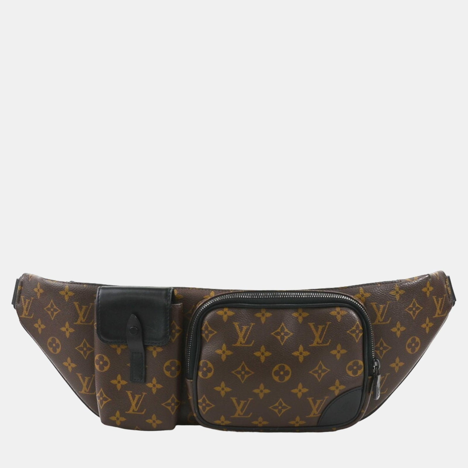 Louis Vuitton Sac banane Christopher en cuir marron avec monogramme Macassar