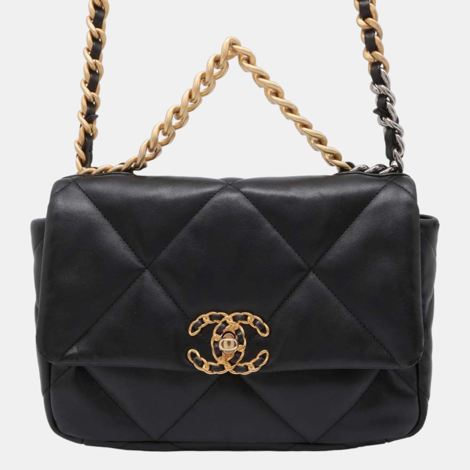 Chanel Black Leather 19 Shoulder Bag