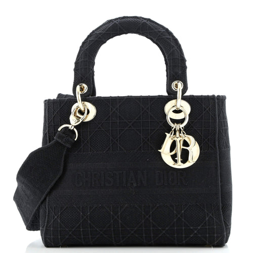 Lady D-Lite Bag Cannage Embroidered Canvas Medium