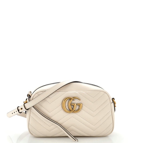 GUCCI GG Marmont Shoulder Bag Matelasse Leather Small