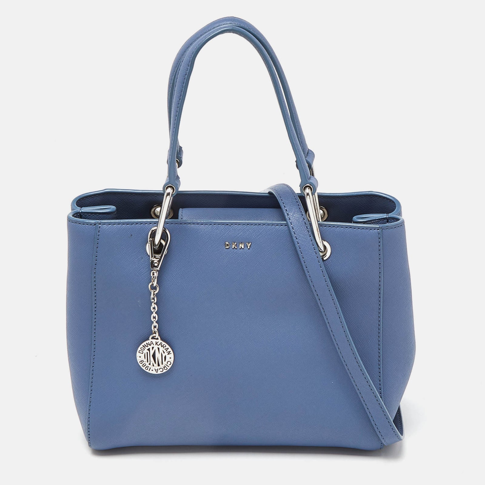 DKNY DKNY Blue Leather Julius MD Zip Tote