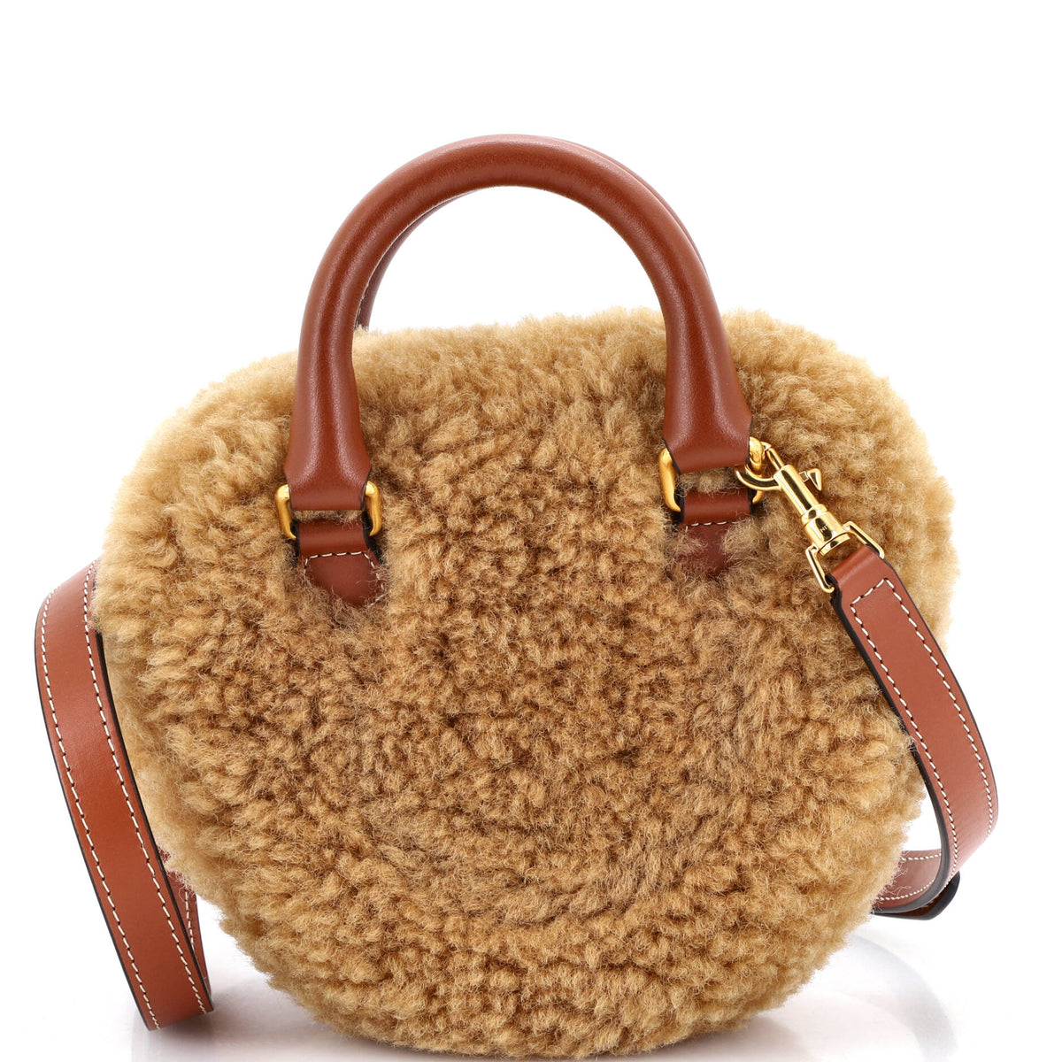 Celine CELINE Heart Bag Shearling with Leather Medium