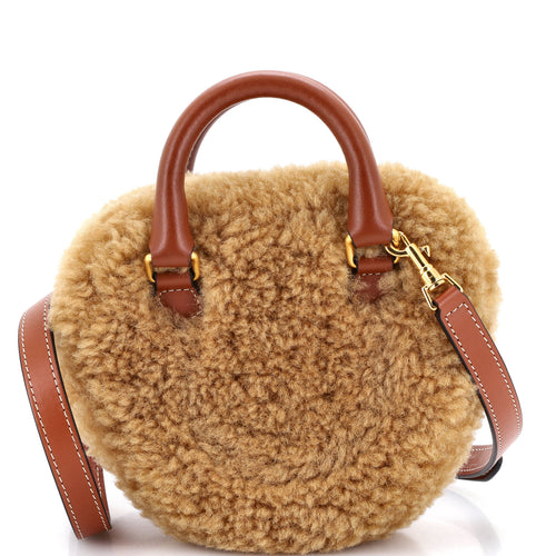 CELINE Heart Bag Shearling with Leather Medium