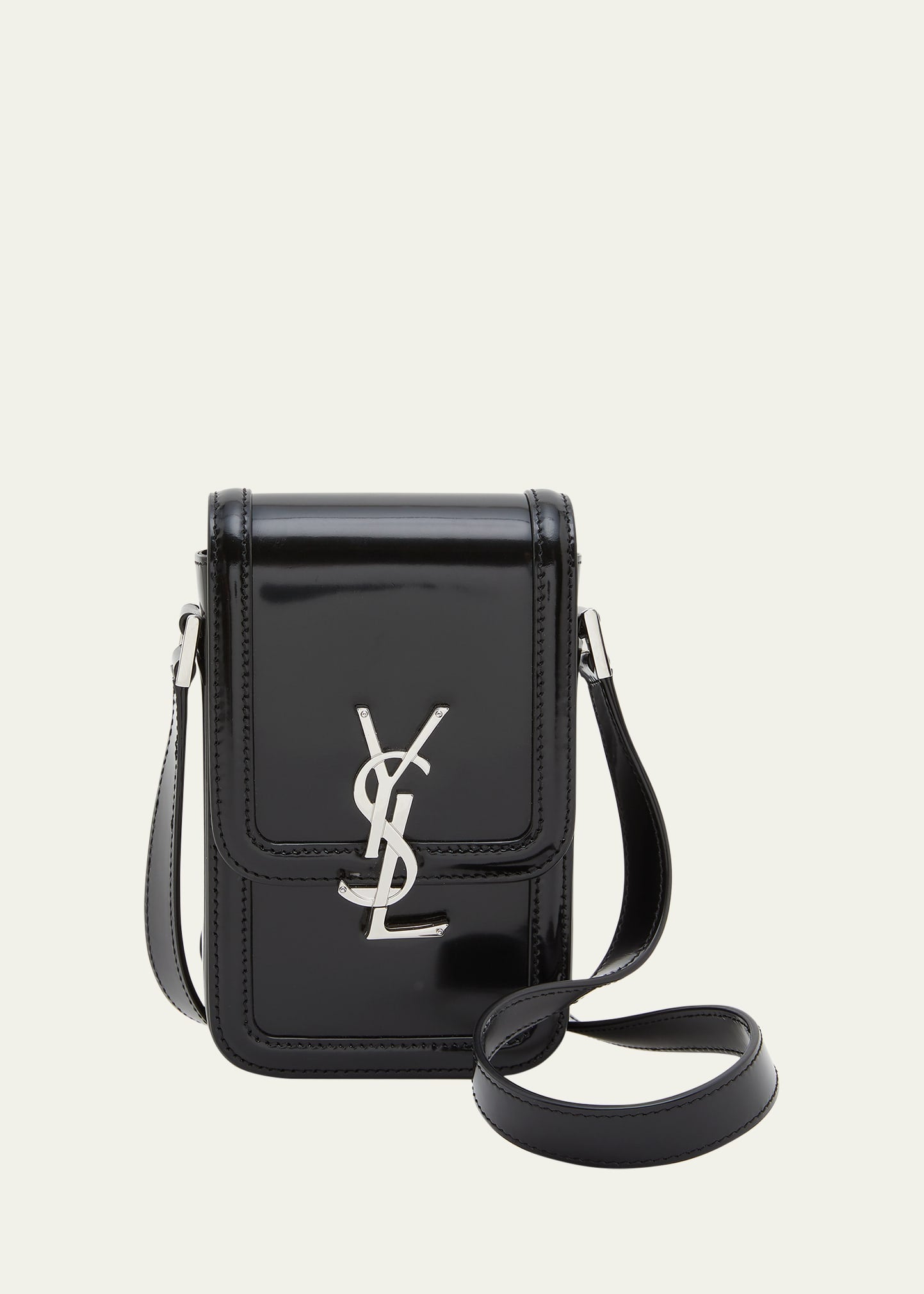 Saint Laurent Men's Solferino Mini Leather Crossbody Bag