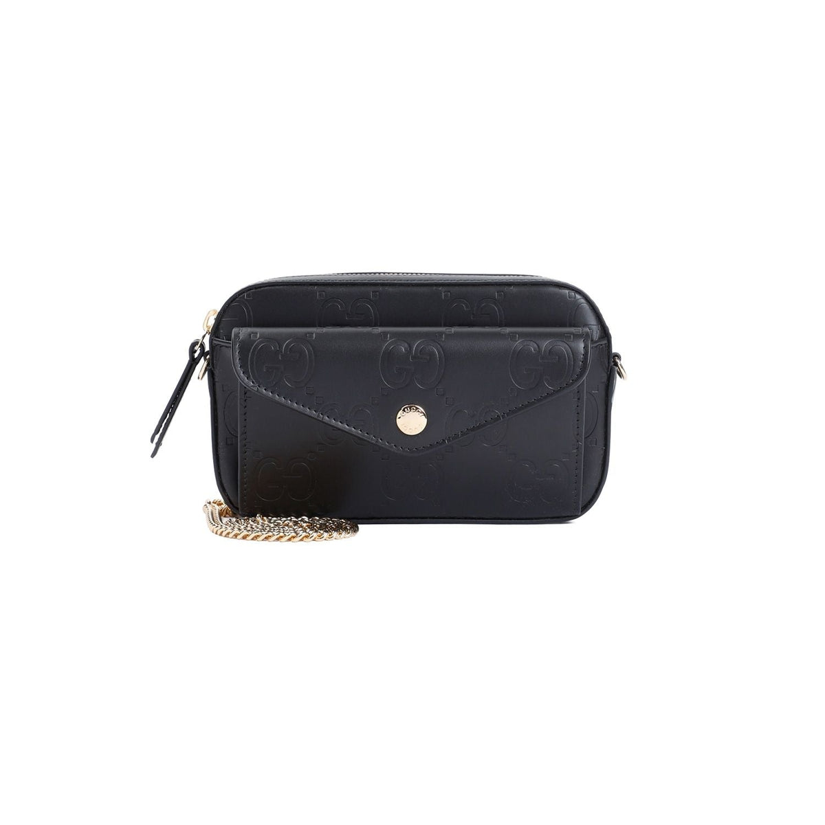 Gucci Women's Gg Leather Mini Bag in Black | Size UNICA | 781554AADLO