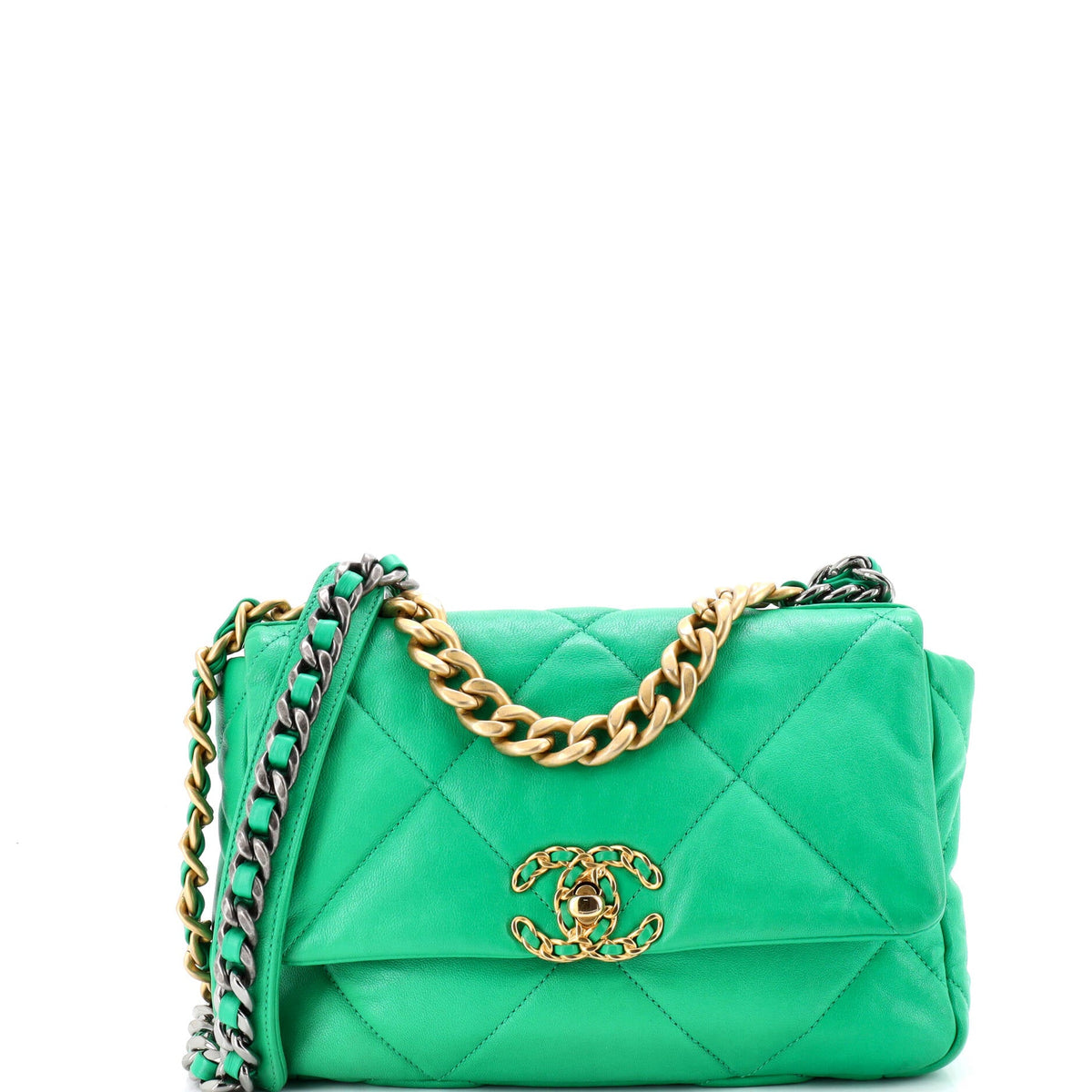 Chanel CHANEL 19 Flap Bag Quilted Leather Medium