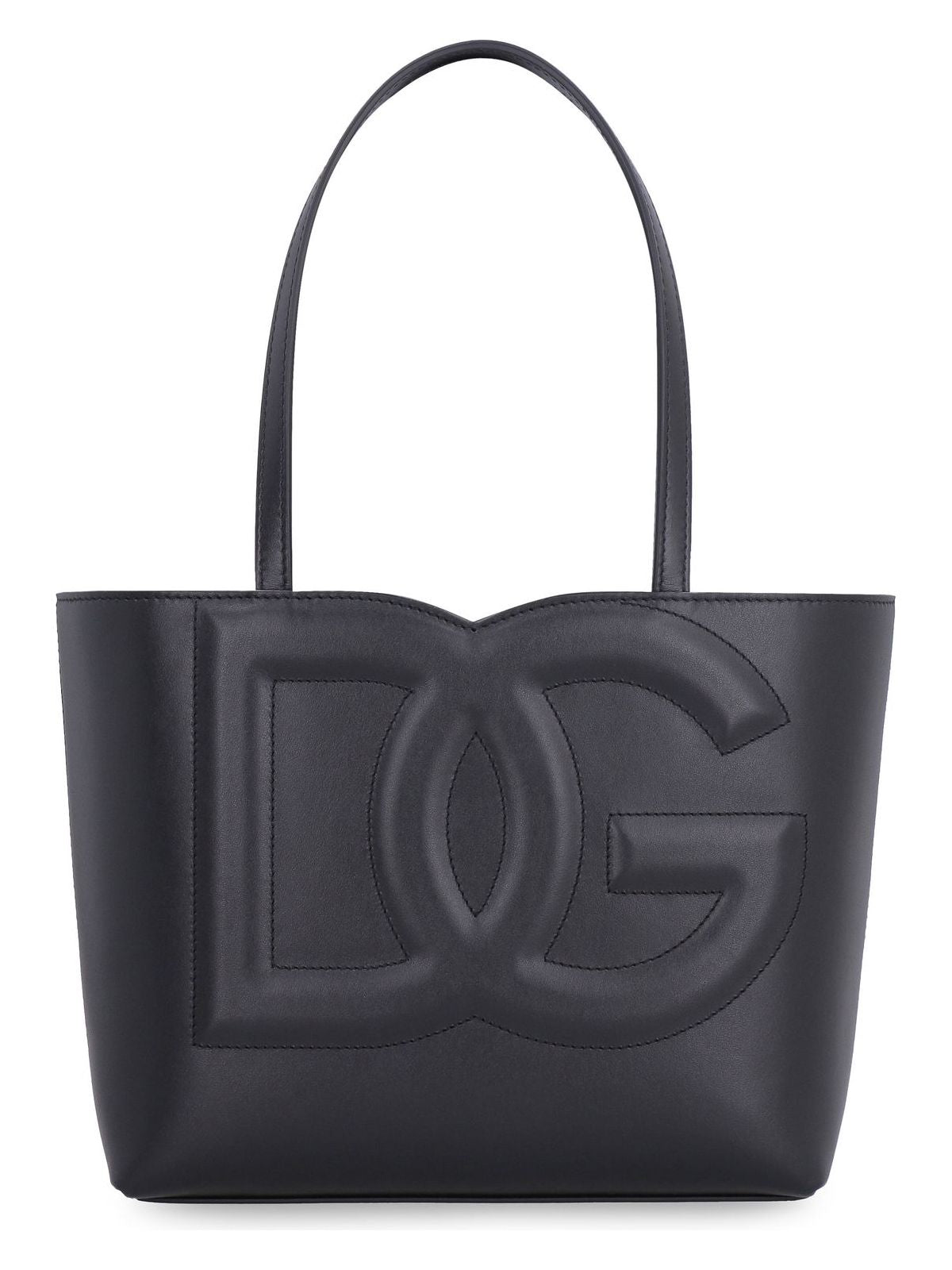 Dolce & Gabbana Women's Small Dg Logo Shopper Bag in Black | BB7337AW576
