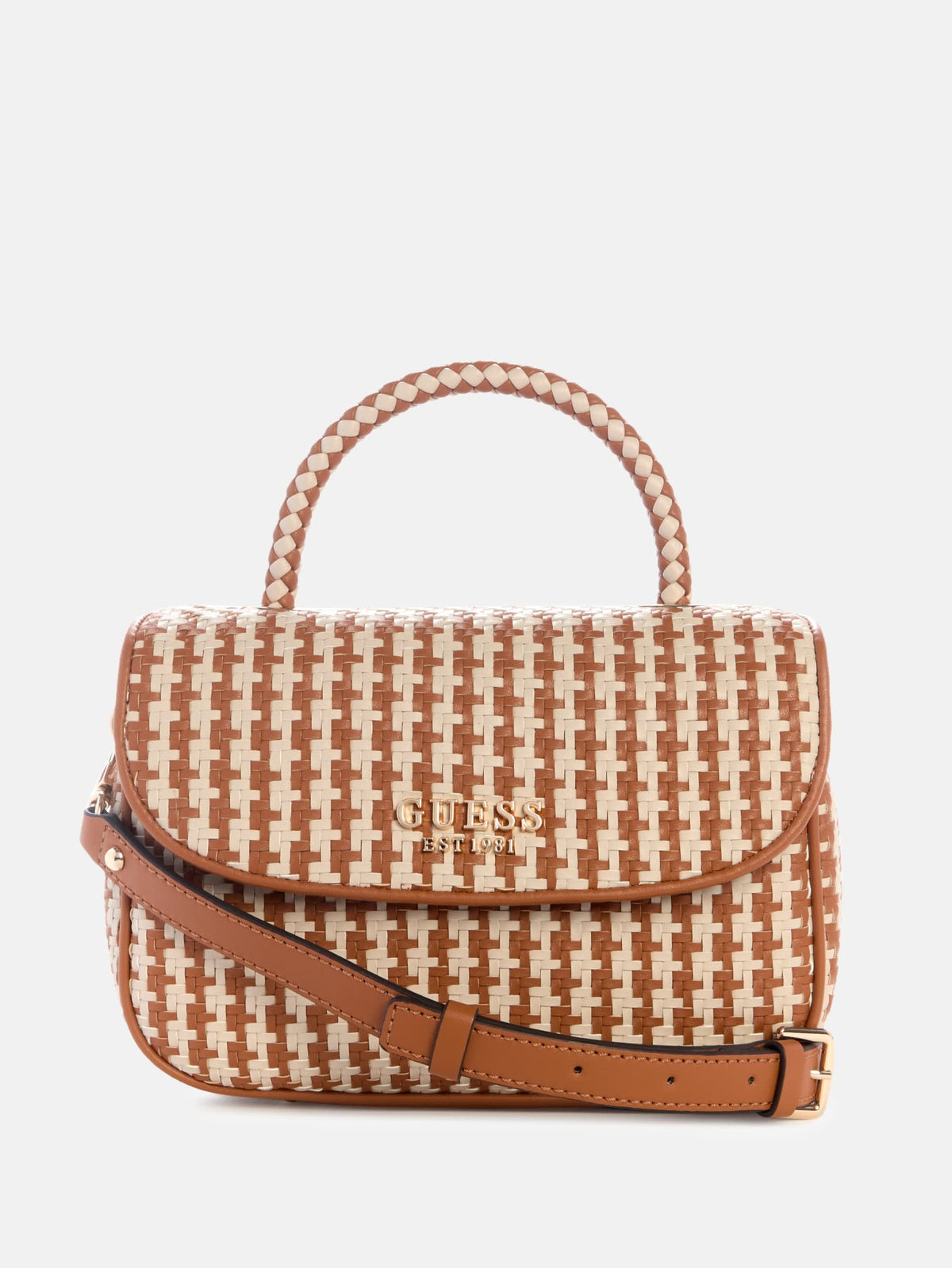 Guess Mirema Woven Top-handle Bag