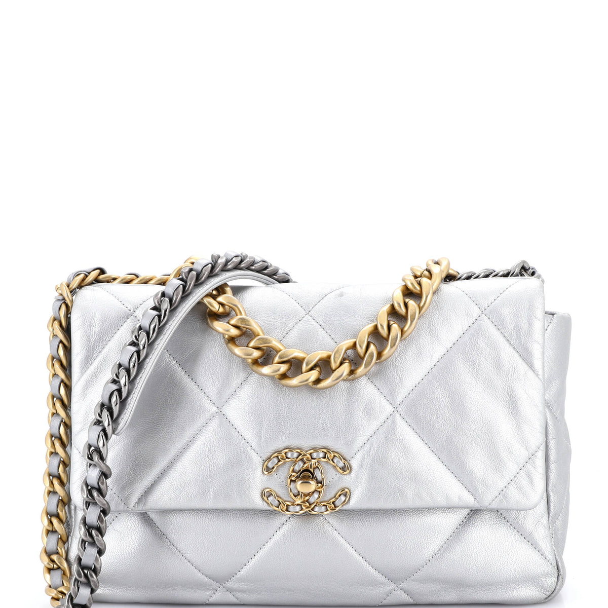Chanel CHANEL 19 Flap Bag Quilted Leather Large