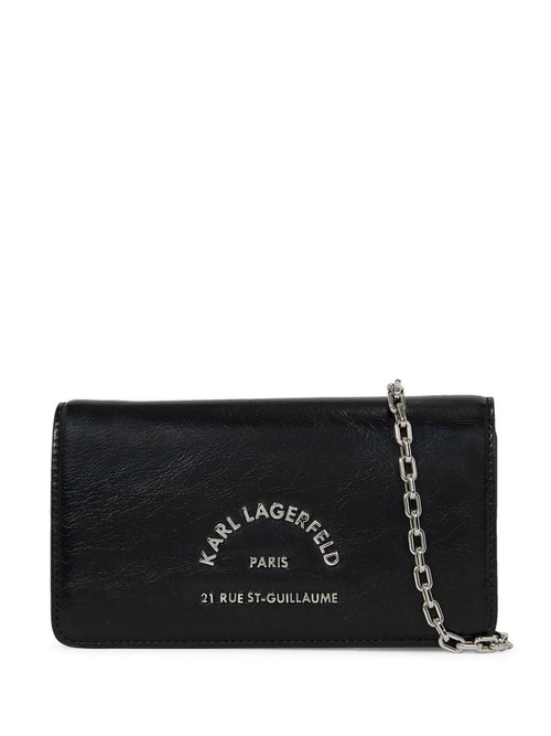 Women's Pouch Silver Logo in Black | 245W3232A999A999