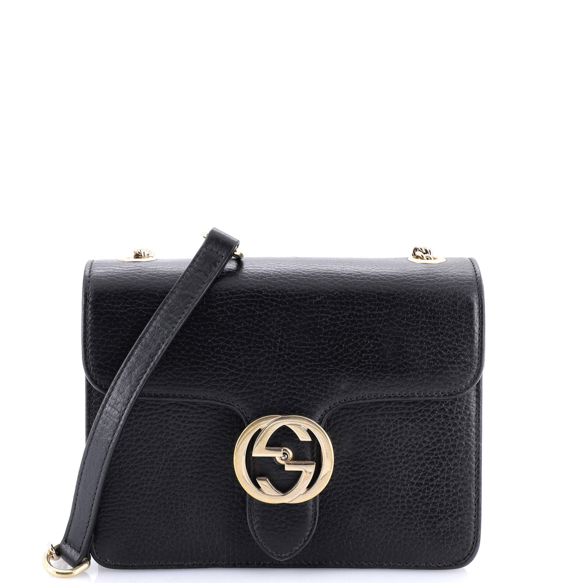 Gucci GUCCI Interlocking Shoulder Bag Leather Small