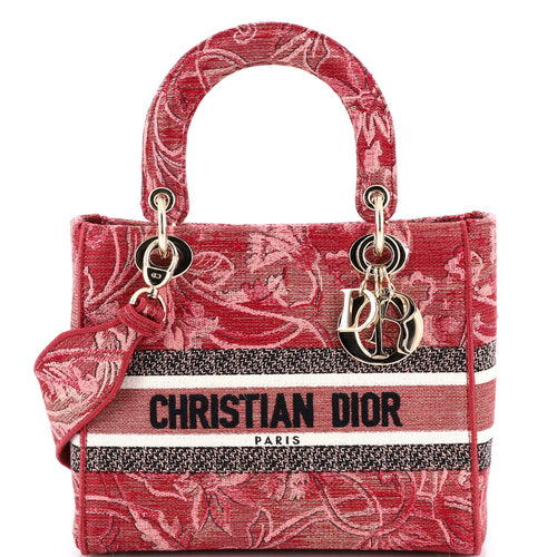 Lady D-Lite Bag Embroidered Canvas Medium