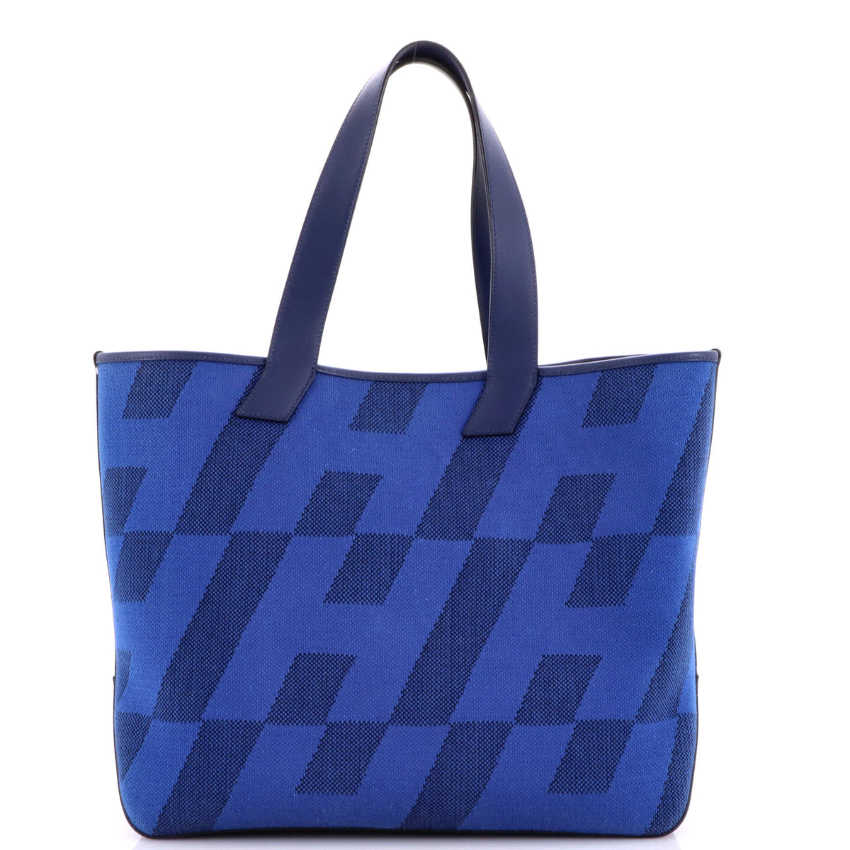 Herm?s Cabas H en Biais Tote Canvas with Leather 40