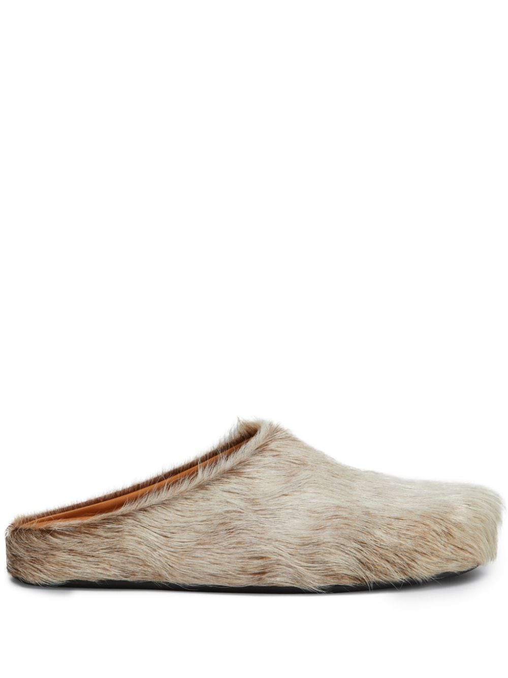 Marni Men's Furry Slippers in White | Size 44 | SBMR000600P800600W20