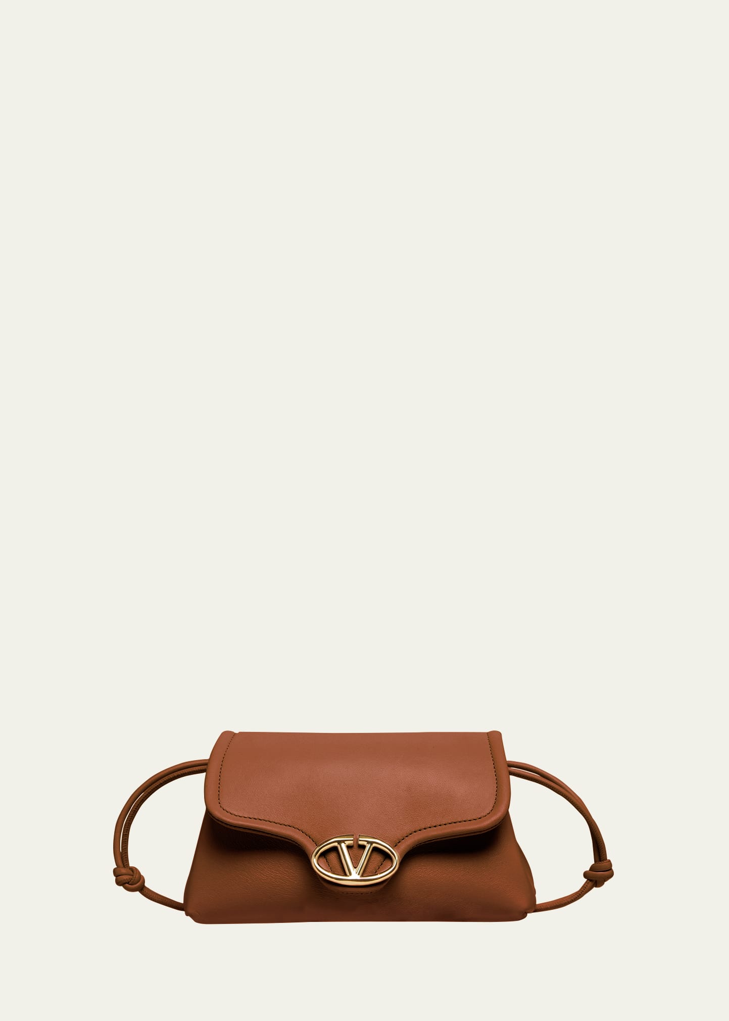 Valentino Mini VLOGO Drawstring Leather Shoulder Bag