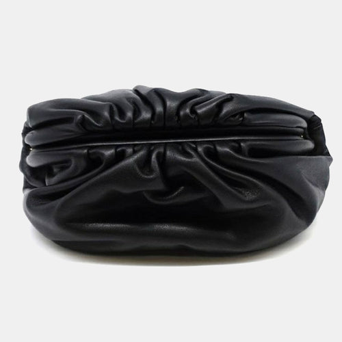 Black Leather Belt Chain Bag