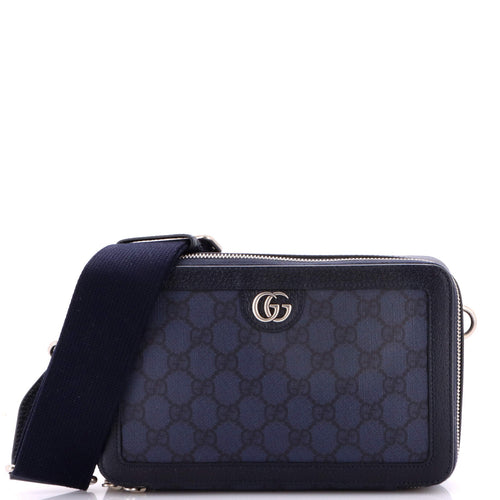 GUCCI Ophidia Zip Wristlet Shoulder Bag GG Coated Canvas Small