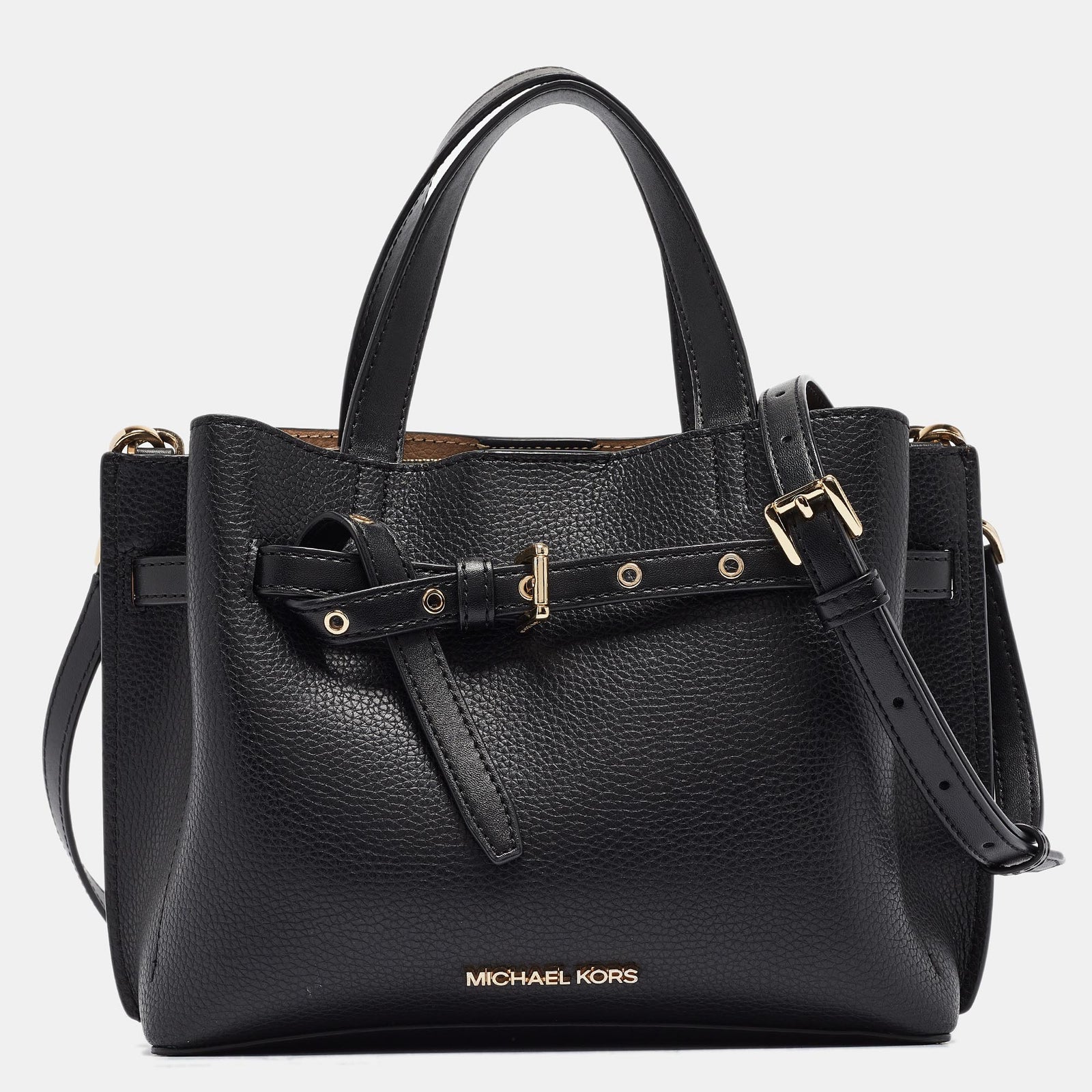 Michael Kors Black Leather Small Emilia Tote