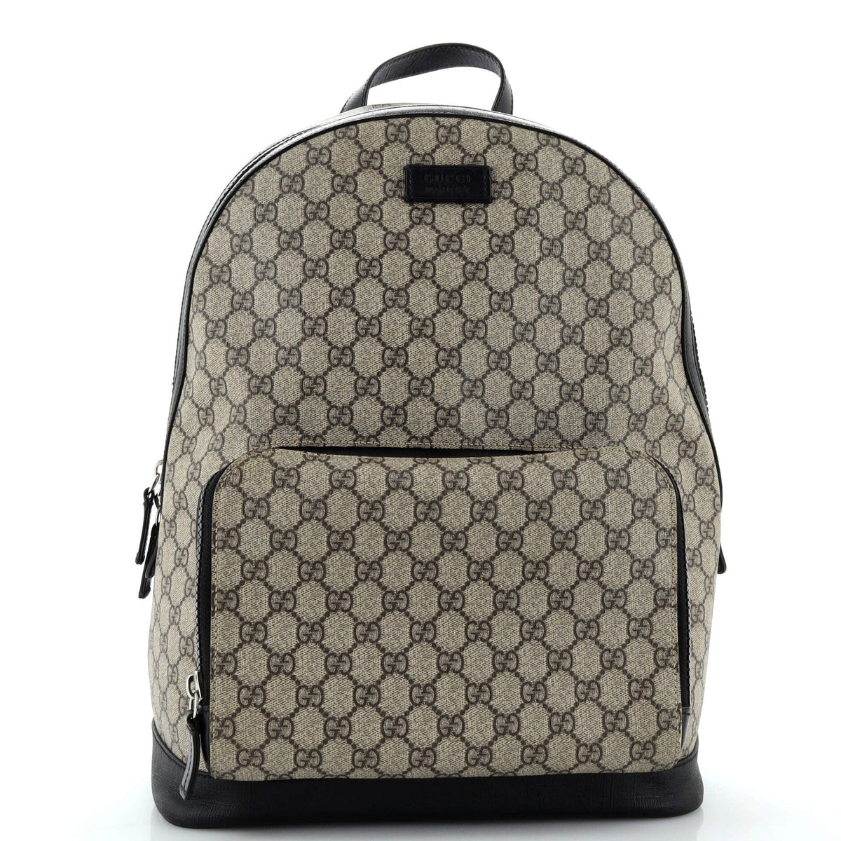 Gucci GUCCI Zip Pocket Backpack GG Coated Canvas Medium