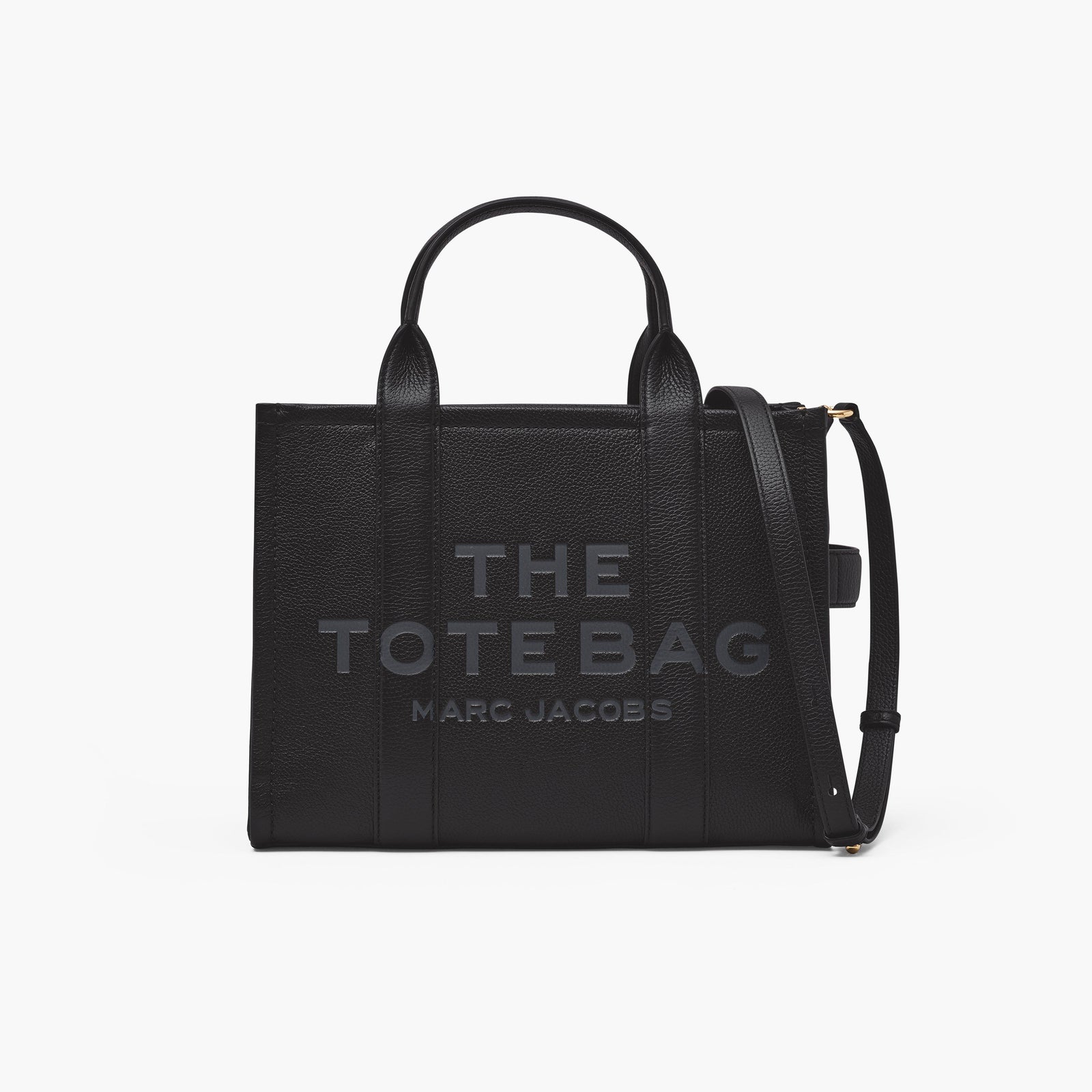 Marc Jacobs The Leather Medium Tote Bag in Black