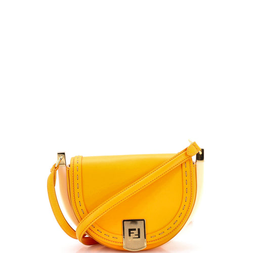 FENDI Moonlight Flap Bag Leather with Plexiglass Detail